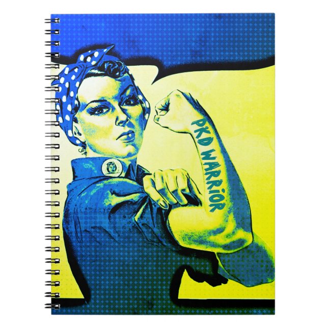PKD WARRIOR Journal - matdagbok - Retro Woman Anteckningsbok (Framsidan)
