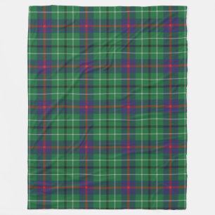 PKlan Duncan Tartan Grönt Check Fleecefilt