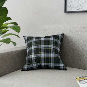 PKlan Gordon White Grönt Check Tartan Kudde