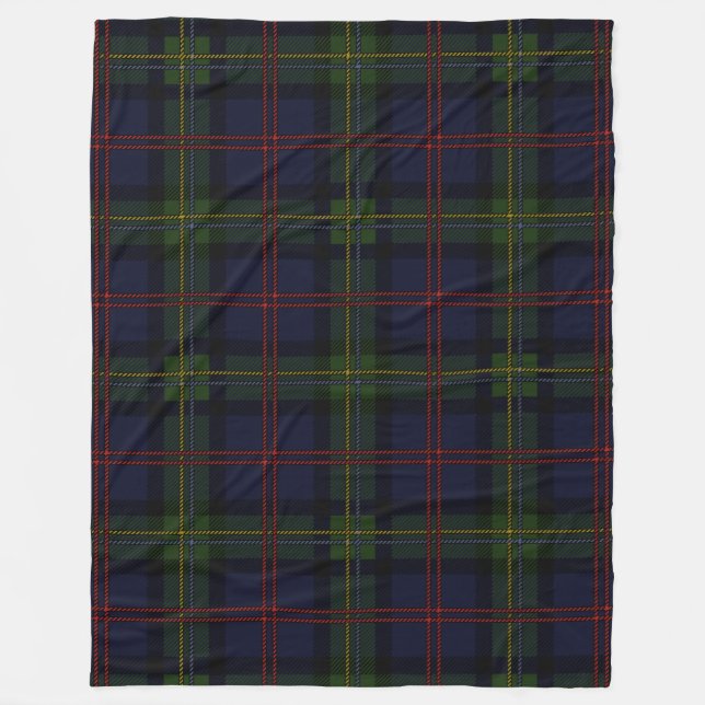 PKlan Malcolm Tartan Black Lila Mönster Fleecefilt (Framsidan)