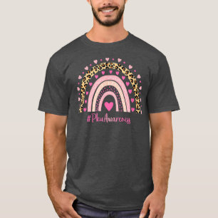 Pku Awareness Rosa Heart Leopard Rainbow Pku Warri T Shirt