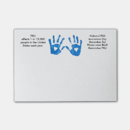 PKU-medvetenhet som Posta-det noterar Post-it Block