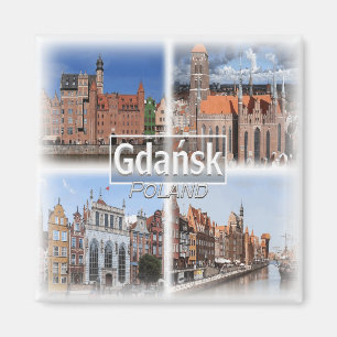 PL0021 Europa, Polen, Gdansk-kylskåp Magnet