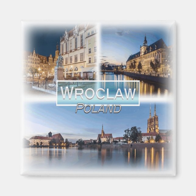 PL0028 Europa, Polen, Wroclaw, Fridge Magnet (Framsidan)