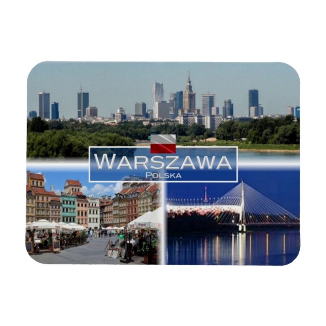 PL Polen Polska - Warszawa - Magnet (Horisontell)
