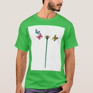 Pla Butterfly Garden Powered Yard Fluttering Solar T Shirt