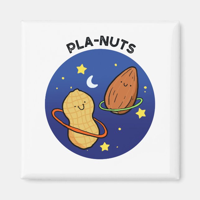 Pla-nöt Peanut Rymden Pun Magnet (Framsidan)