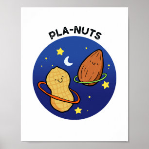 Pla-nöt Peanut Rymden Pun Poster