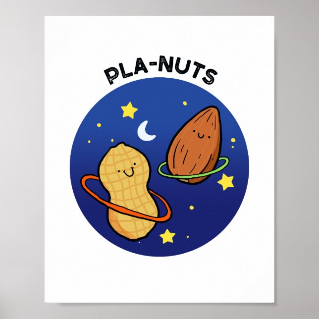 Pla-nöt Peanut Rymden Pun Poster (Framsidan)