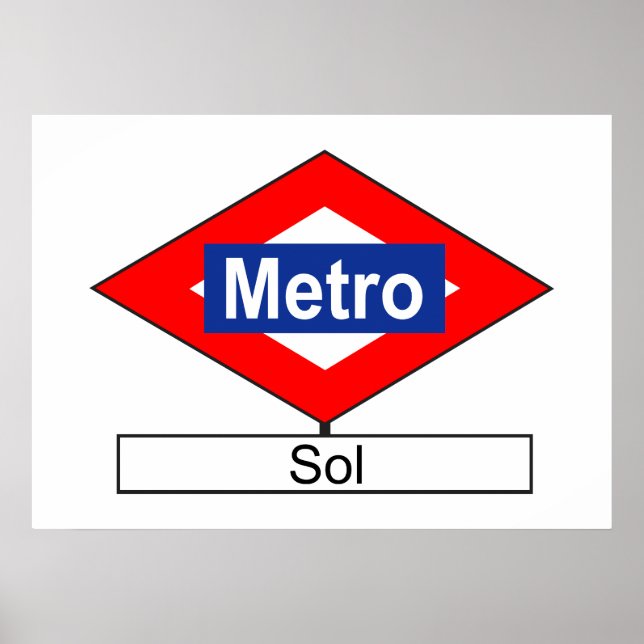 Placa de la estación de Metro de Sol Poster (Framsidan)