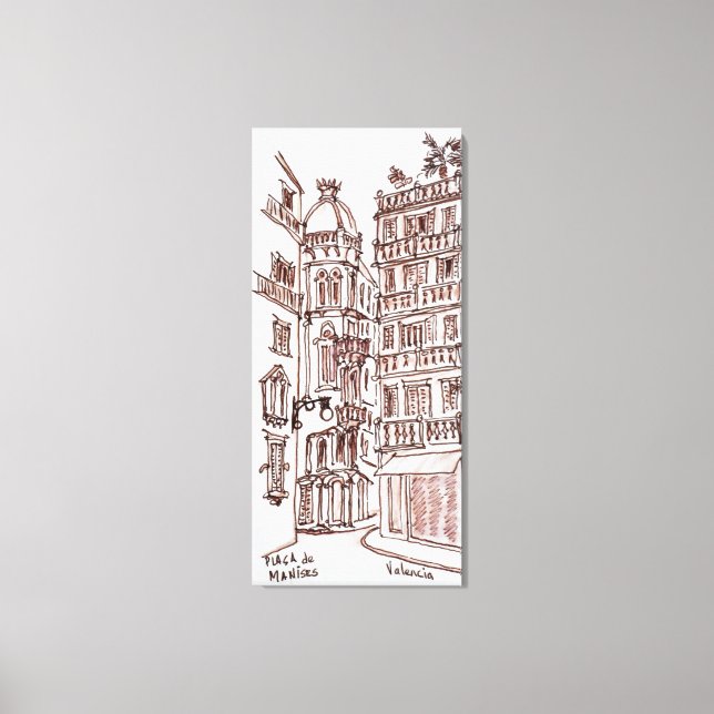 Placa de Manises i Gamla Stan | Valencia, Spanien Canvastryck (Framsida)
