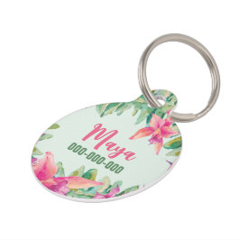 Placa para mascota floral djurbricka