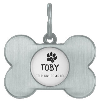 Placa para mascotas enmarcada ID-bricka husdjur