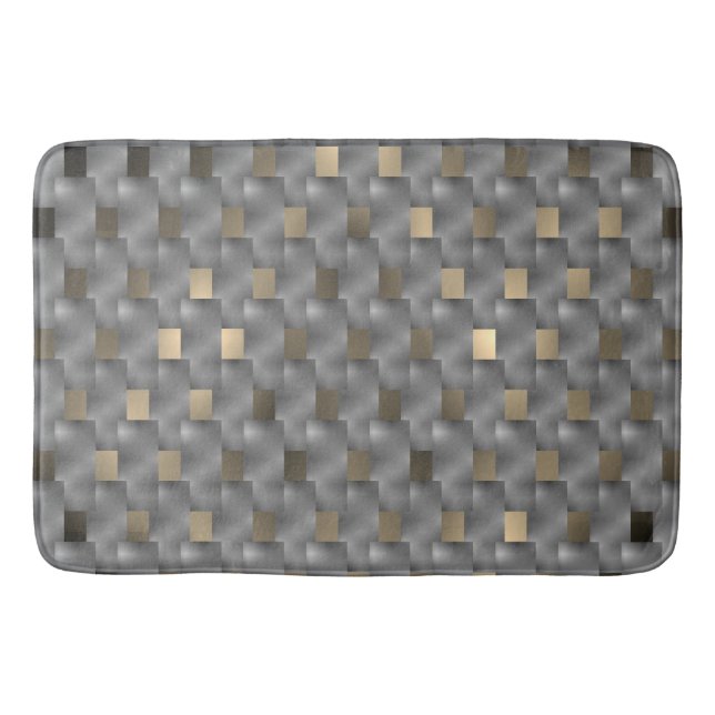 Placas cinza sobre fundo marrom claro, ton pretos badrumsmatta (Framsidan)