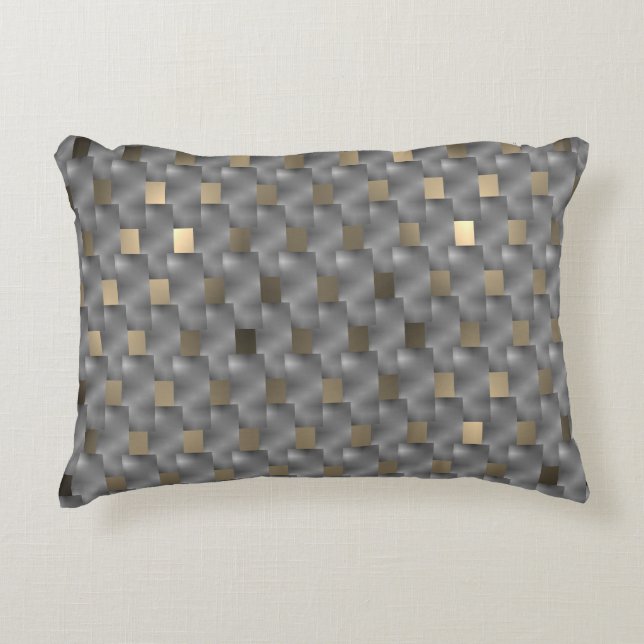 Placas cinza sobre fundo marrom claro, ton pretos prydnadskudde (Framsidan)