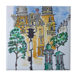 Place Alphonse Deville Paris, Frankrike Kakelplatta