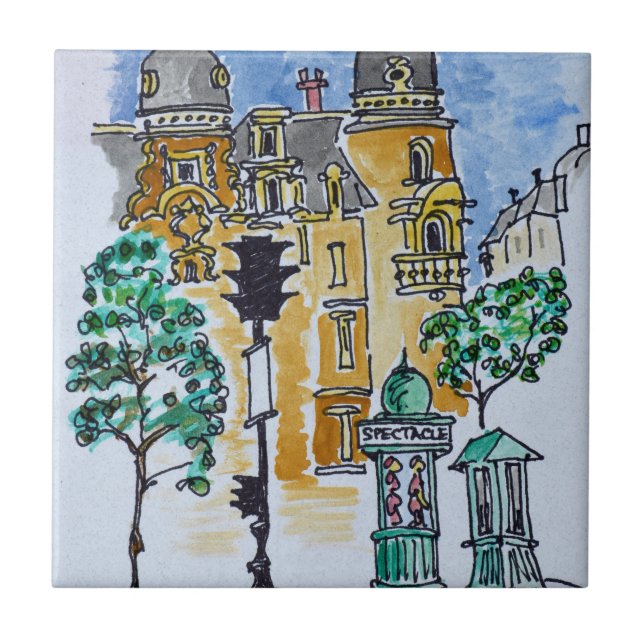 Place Alphonse Deville | Paris, Frankrike Kakelplatta (Framsidan)