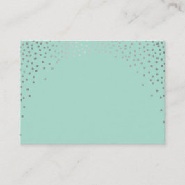 PLACE CARDS mini spot confietti silver mynta Placeringskort