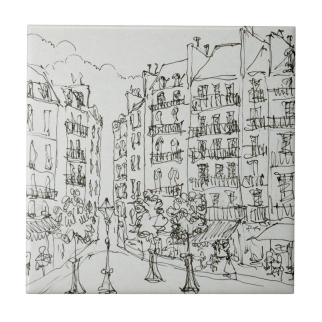 Place Dauphine, Ile de la Cite | Paris, Frankrike Kakelplatta (Framsidan)