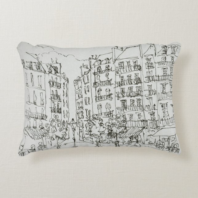 Place Dauphine, Ile de la Cite | Paris, Frankrike Prydnadskudde (Framsidan)