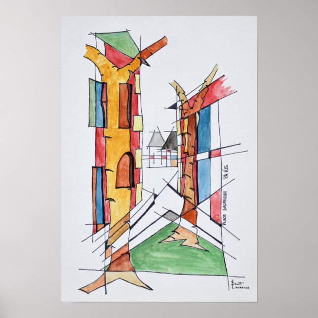 Place Dauphine | Ile de la Cite, Paris Poster (Framsidan)