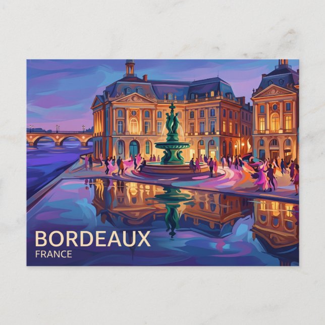 Place de la Bourse Frankrike Vykort (Framsida)