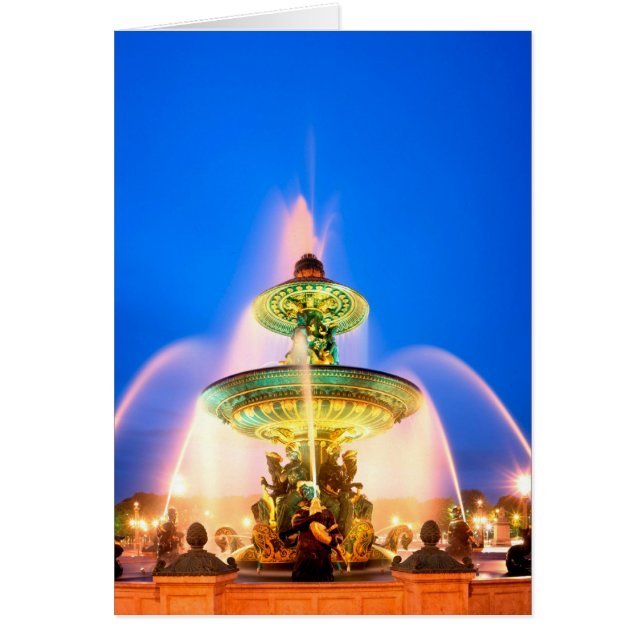Place de la Concorde, Paris, Frankrike Hälsningskort (Framsidan)