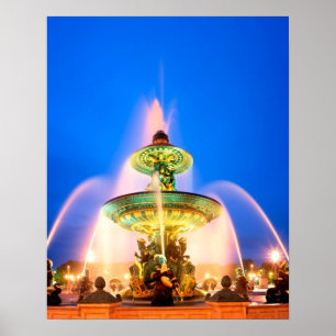 Place de la Concorde, Paris, Frankrike Poster