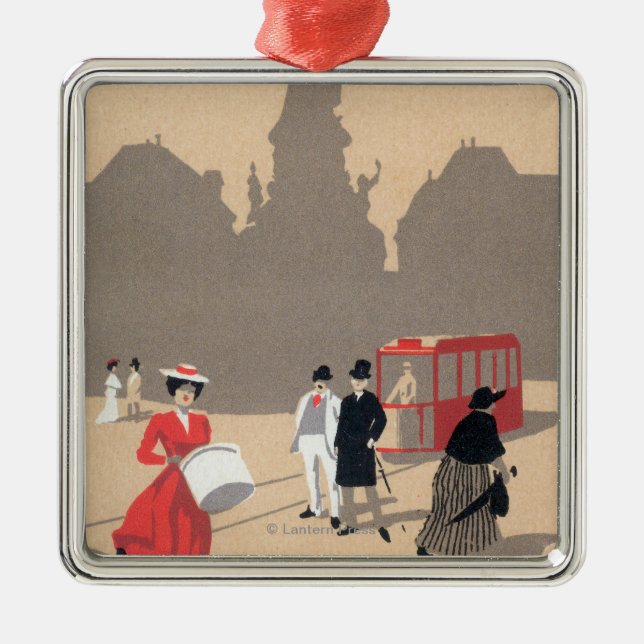 Place de la Republique art décoplats Julgransprydnad Metall (Framsidan)