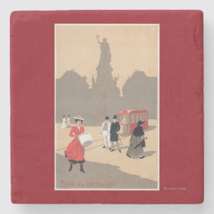 Place de la Republique art décoplats Underlägg Sten