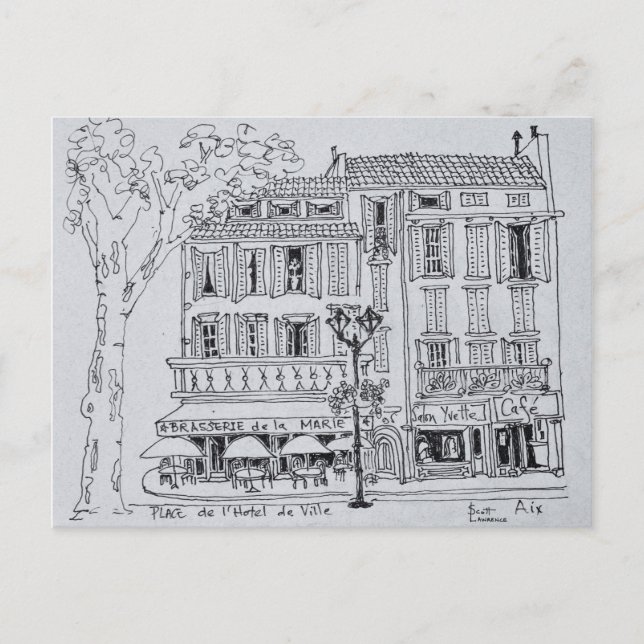 Place de L'Hotel de Ville | Aix en Provence Vykort (Framsida)