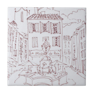 Place des Tanneurs   Aix-en-Provence, Frankrike Kakelplatta
