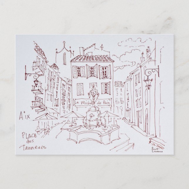 Place des Tanneurs | Aix en Provence, Frankrike Vykort (Framsida)