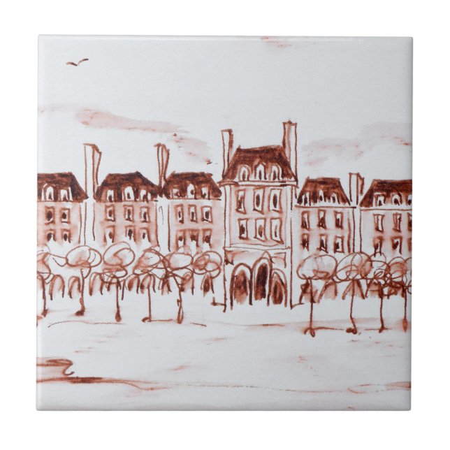Place des Vosges | Marais, Paris Kakelplatta (Framsidan)