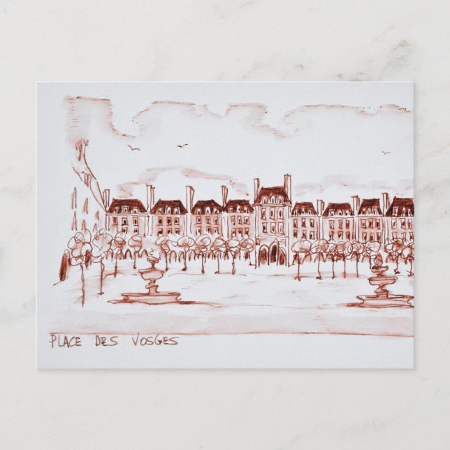 Place des Vosges | Marais, Paris Vykort (Framsida)