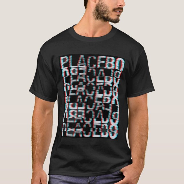 Placebo Glitch Design1 T Shirt (Framsida)