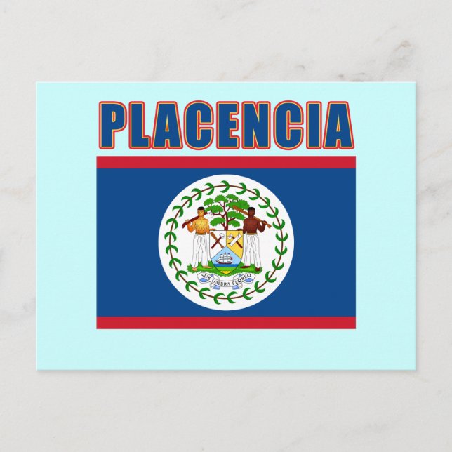 PLACENCIA Belize Beach Tshirts, gåvor Vykort (Framsida)