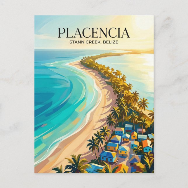 Placenciahalvön Belize Vykort (Framsida)