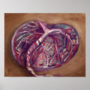 Placenta konst poster - barnmorskans kontor, doula
