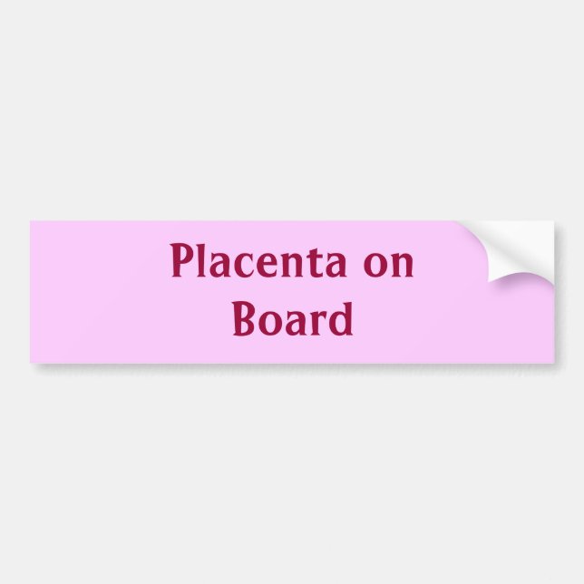 Placenta ombord bildekal (Framsidan)