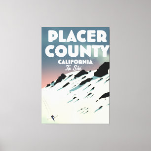 Placer County California ski poser Canvastryck