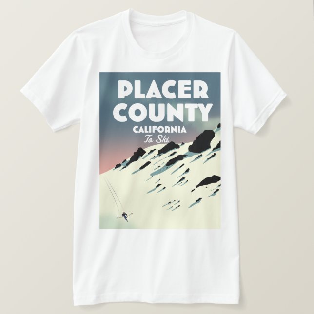 Placer County California ski poser T Shirt (Design framsida)