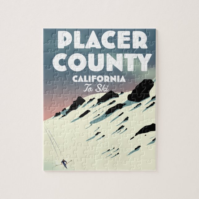 Placer County Kalifornien skidåkarpose Pussel (Vertikal)