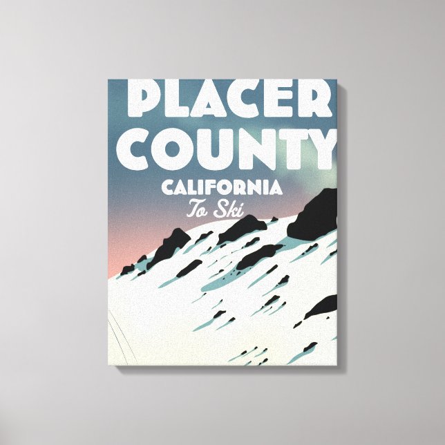 Placer County Kalifornien skidställare Canvastryck (Framsida)