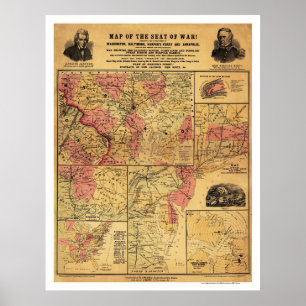 Placera av inbördeskrigkartan 1862 poster