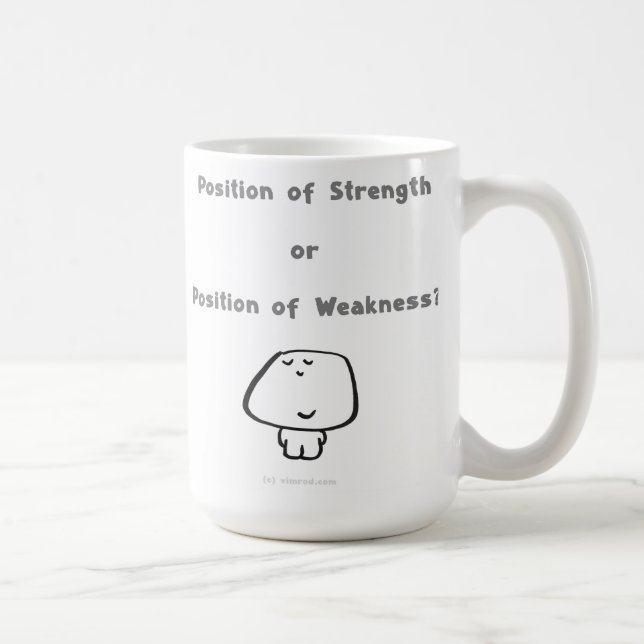 Placera av styrka eller placera av svaghet? kaffemugg (Höger)
