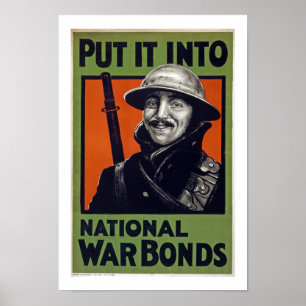 Placera den i nationella Krig-obligationer (canvas Poster