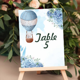 Placera diagram uppåt på vägen, elefant Luftballon Bordsnummer