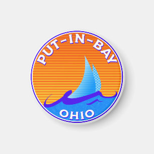 Placera i Ohio Sjö Erie-bangården Magnet