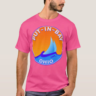 Placera i Ohio Sjö Erie Mitten Bass Island Saili T Shirt